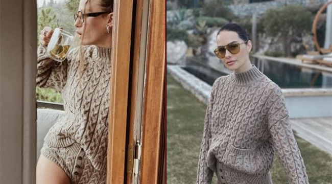 Serenay Sarıkayanın giydiği kazak sosyal medyayı ikiye böldü