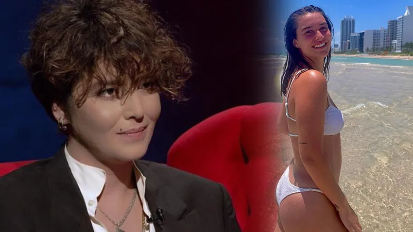 Eski Türkiye güzeli kız arkadaşıyla dudak dudağa!