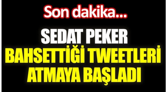 Sedat Peker bahsettiği tweetleri atmaya başladı
